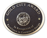 Gold City Award Plaque